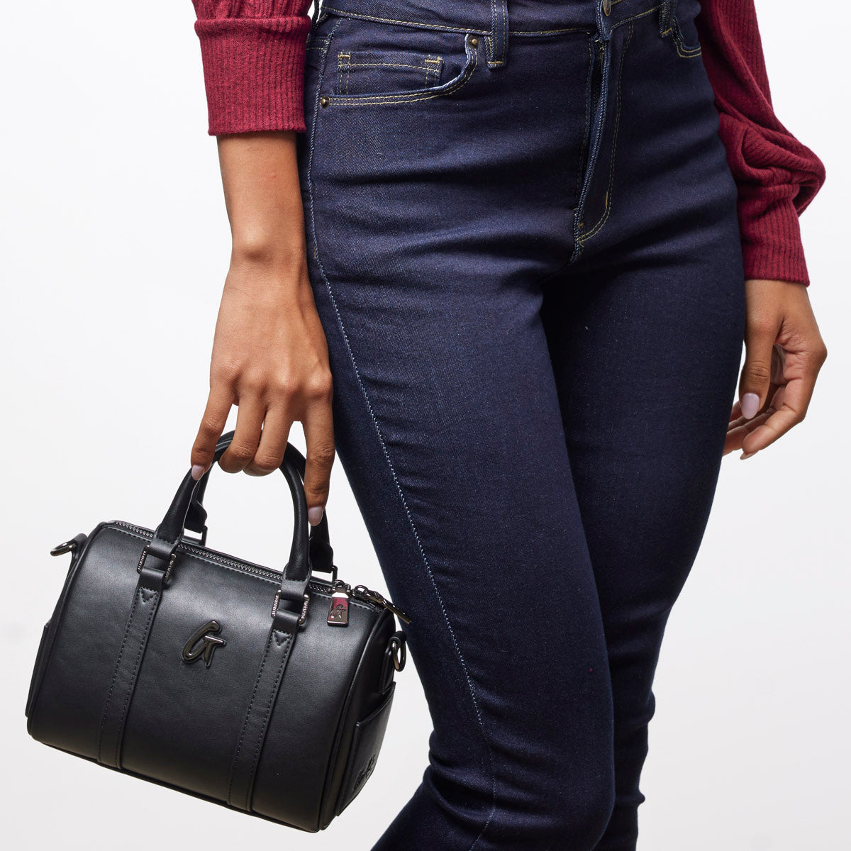 MINI STANDARD GAL BOSTON BAG - BLACK