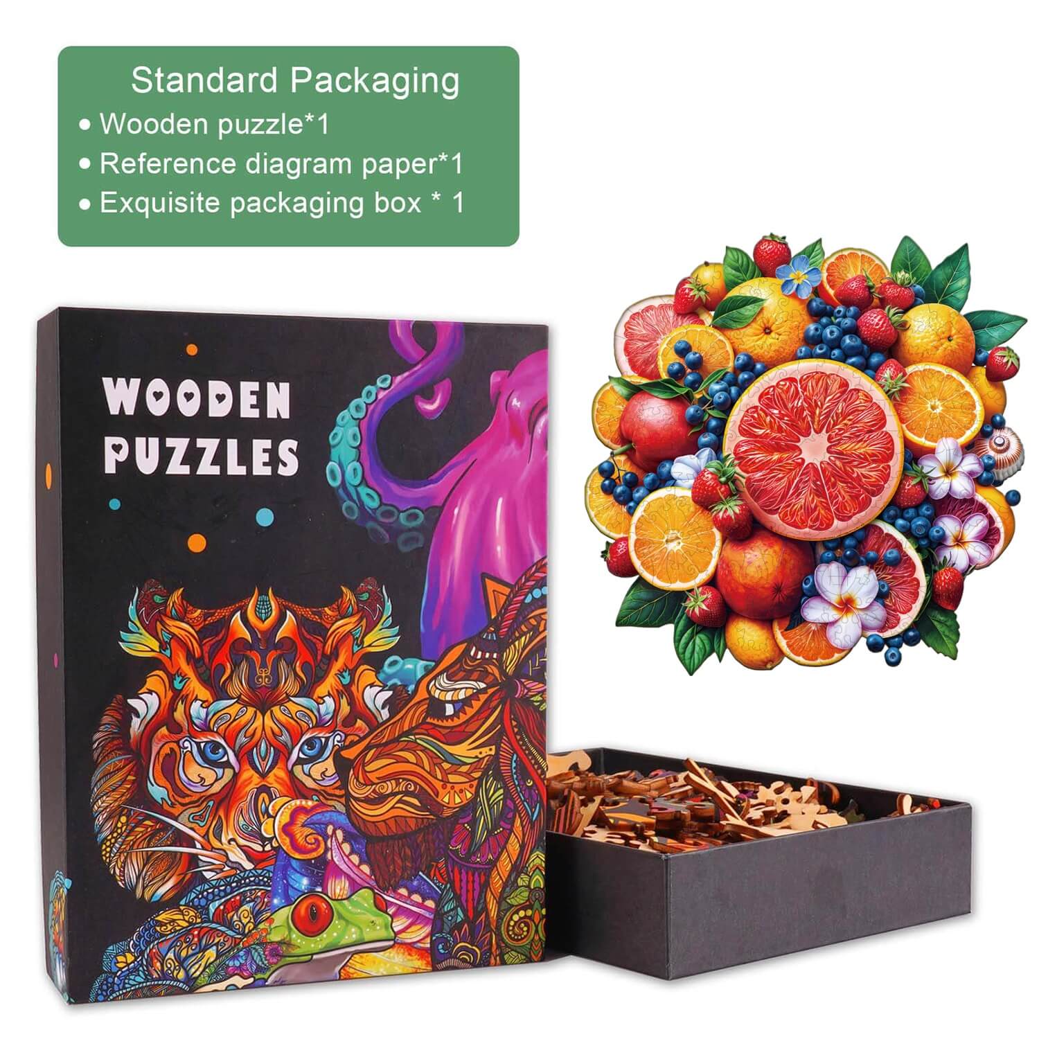 Fruit Party Wooden Jigsaw Puzzle