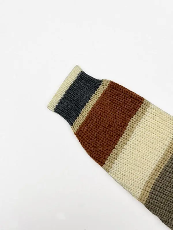 Women's Colorblock Striped Print Drop Shoulder Sweater