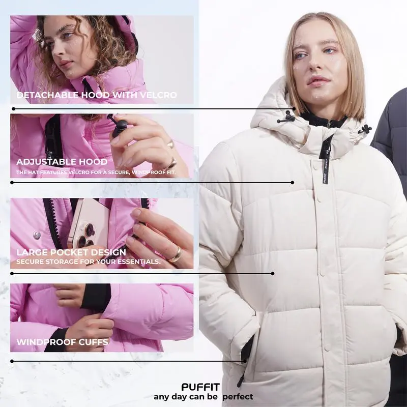 Premium Detachable Hooded Down Jacket