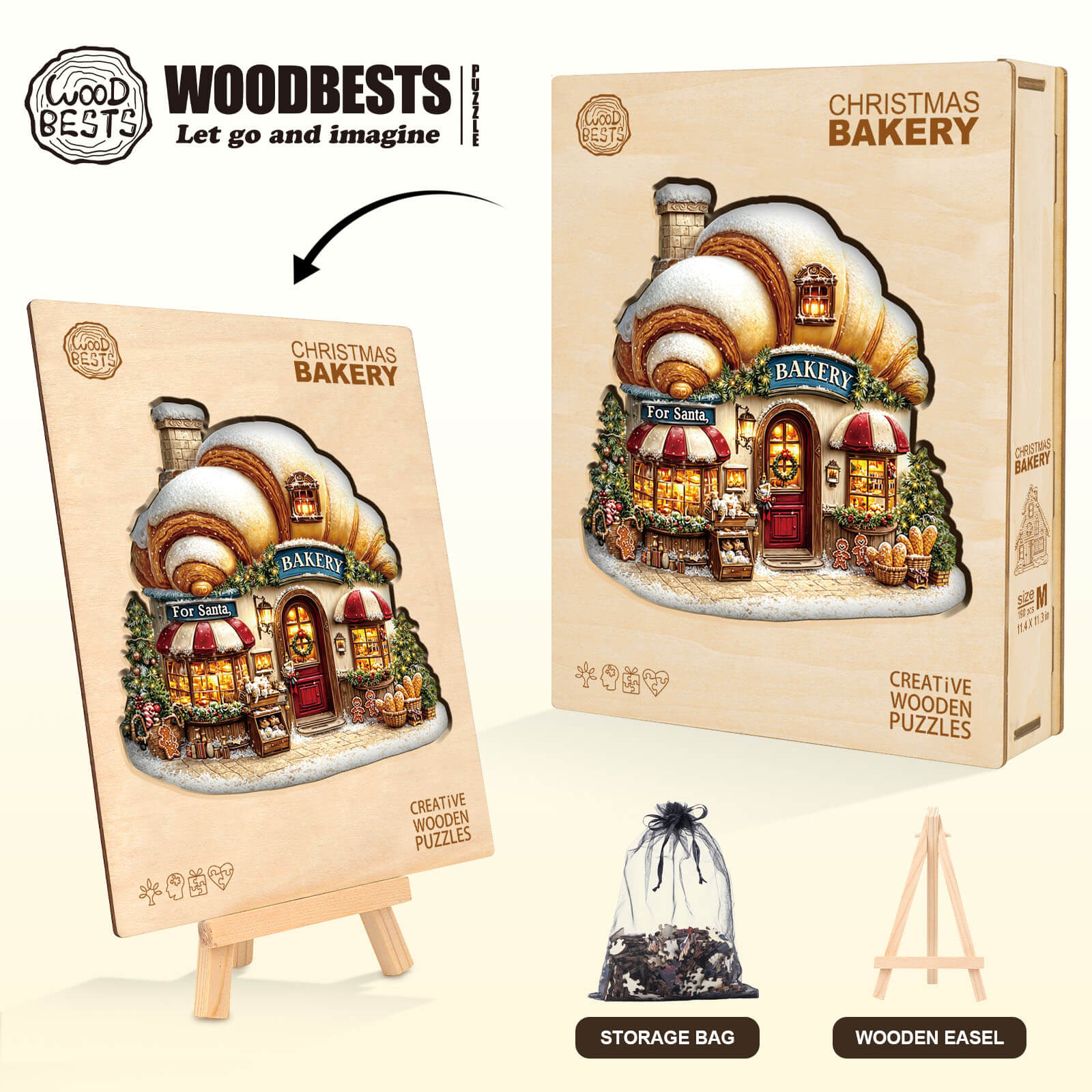 Christmas Bakery Wooden Jigsaw Puzzle