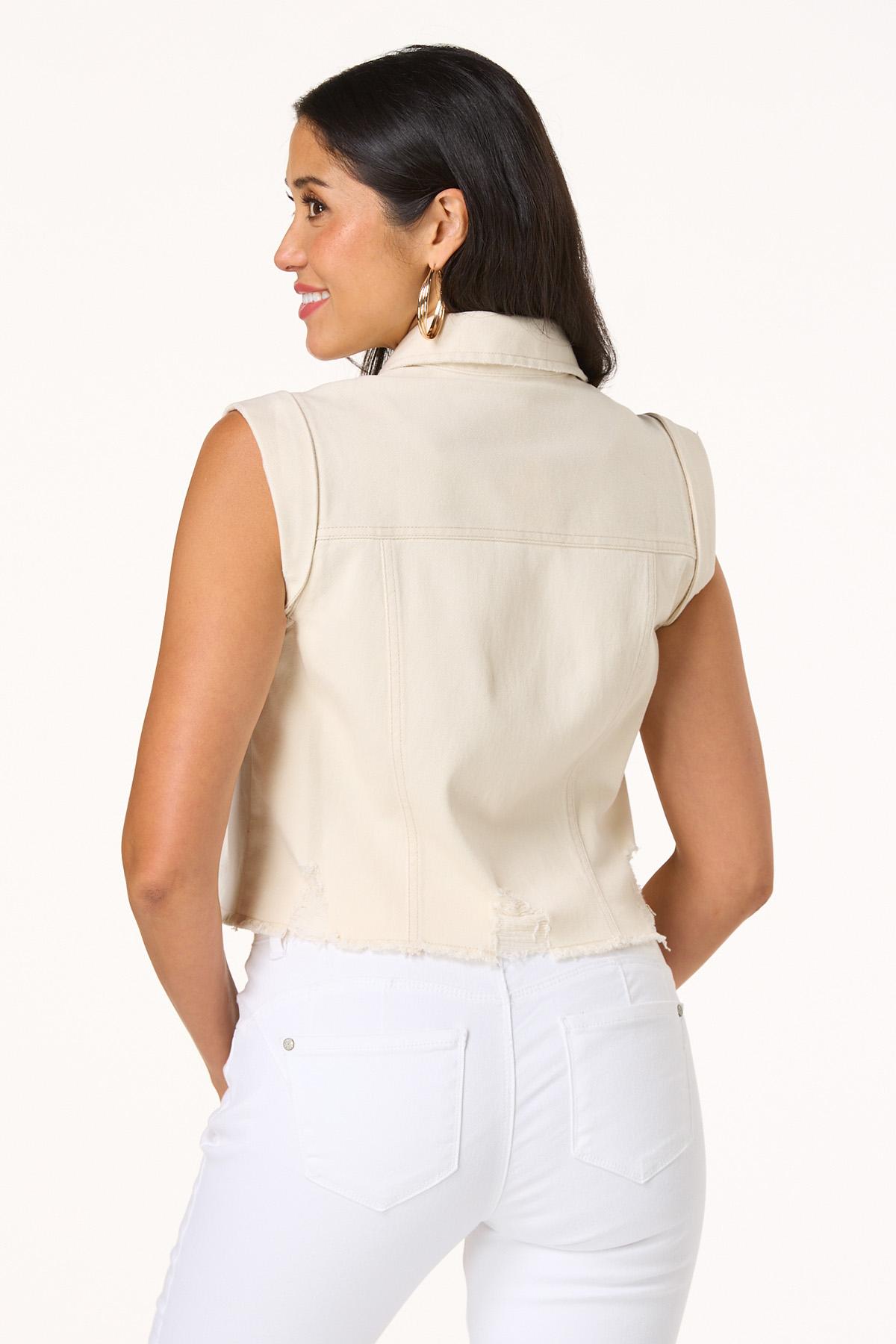 Natural Distressed Vest