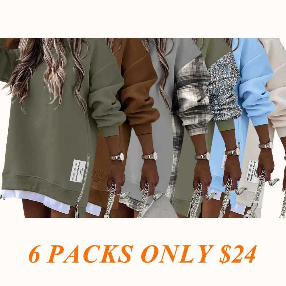 Womens Long Sleeve Pullover Sweatshirt