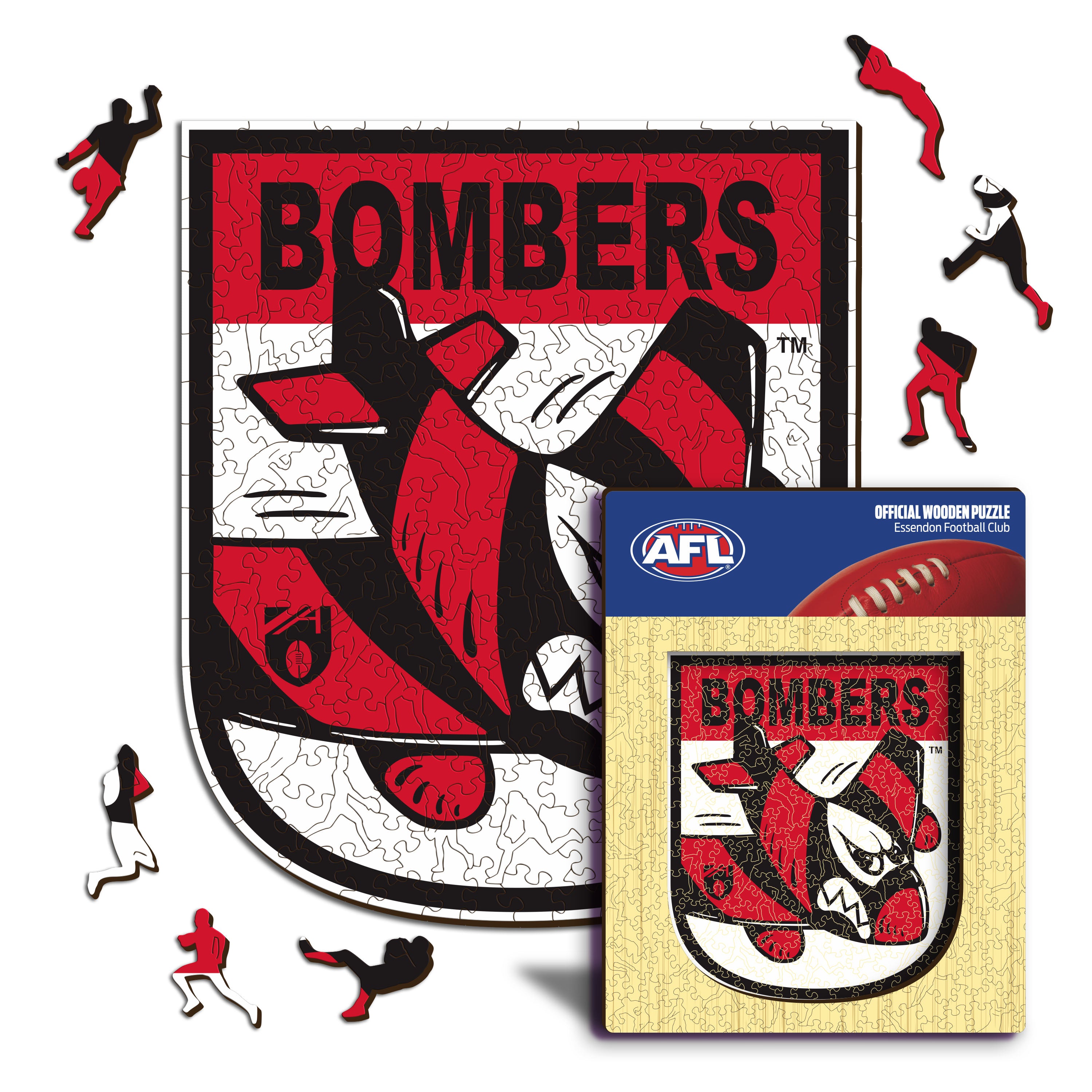 Essendon FC Retro Mascot - Wooden Puzzle