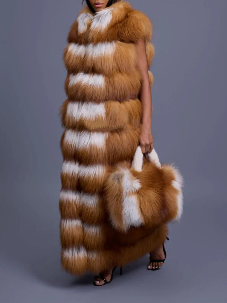 Long Fox Fur Vest