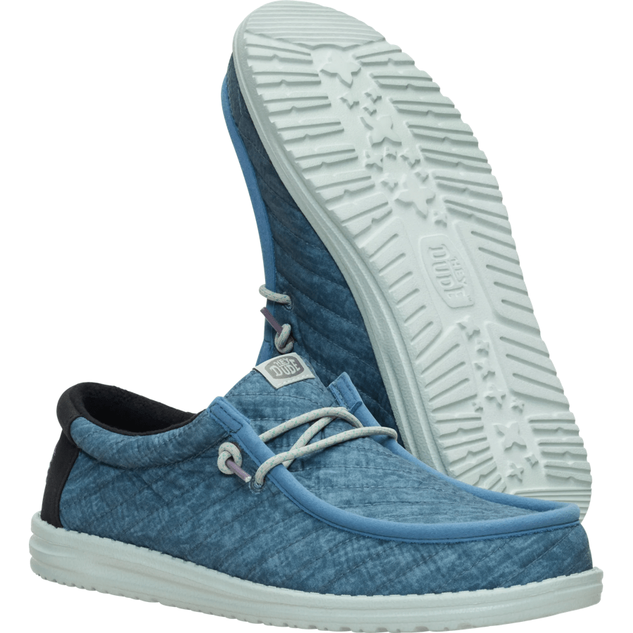 Wally Washed Quilt - Stormy Blue/Multi