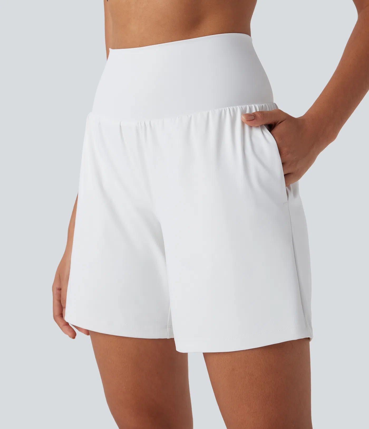 🔥Women’s 2-in-1 Super High-Waisted Cool-Touch Yoga Shorts with Pockets (3