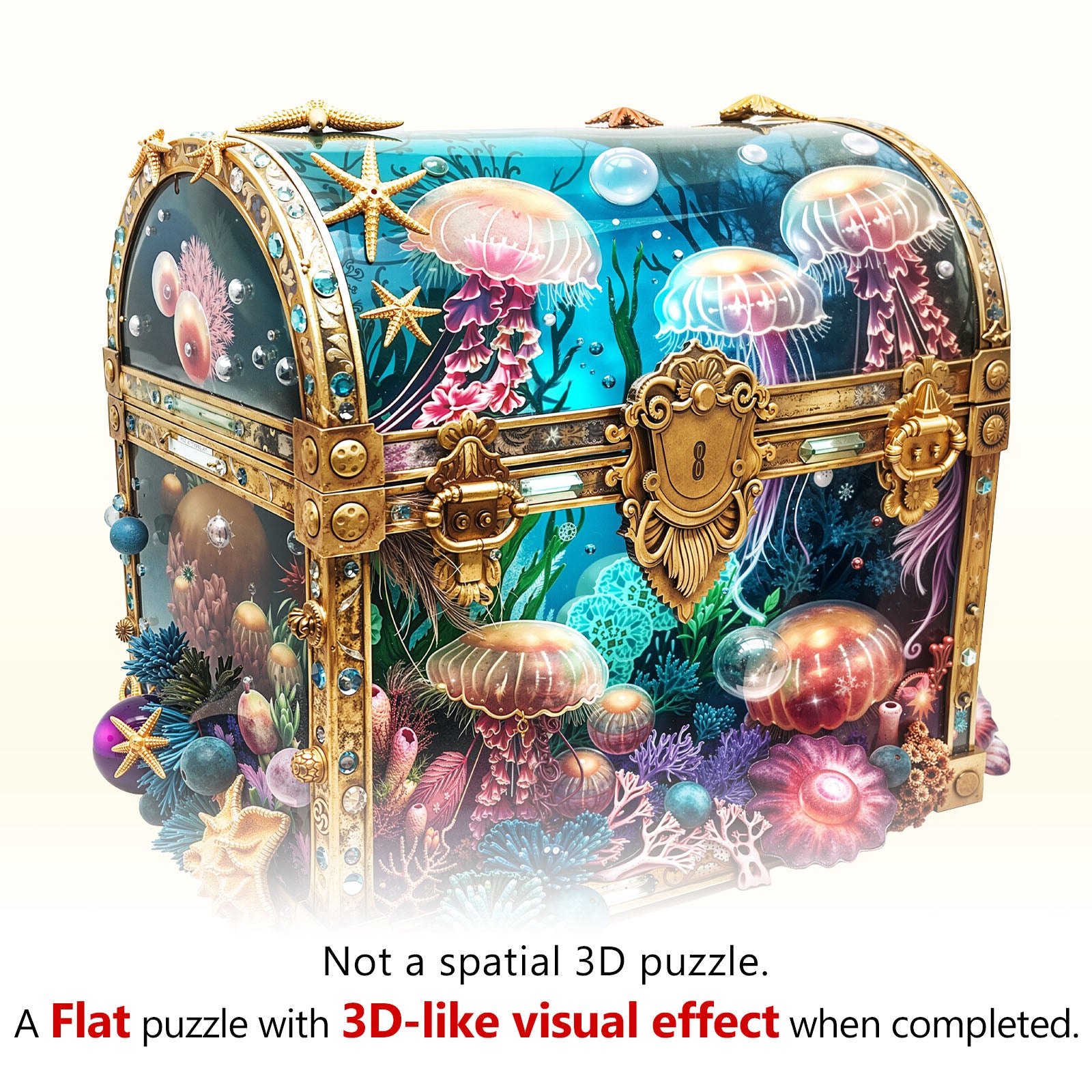 Jellyfish Chest Wooden Jigsaw Puzzle