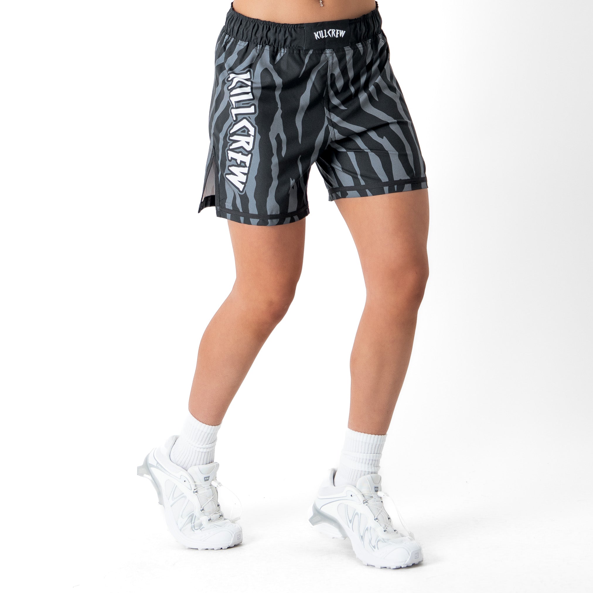 BSEM FIGHT SHORTS (THAI CUT) - BLACK ZEBRA