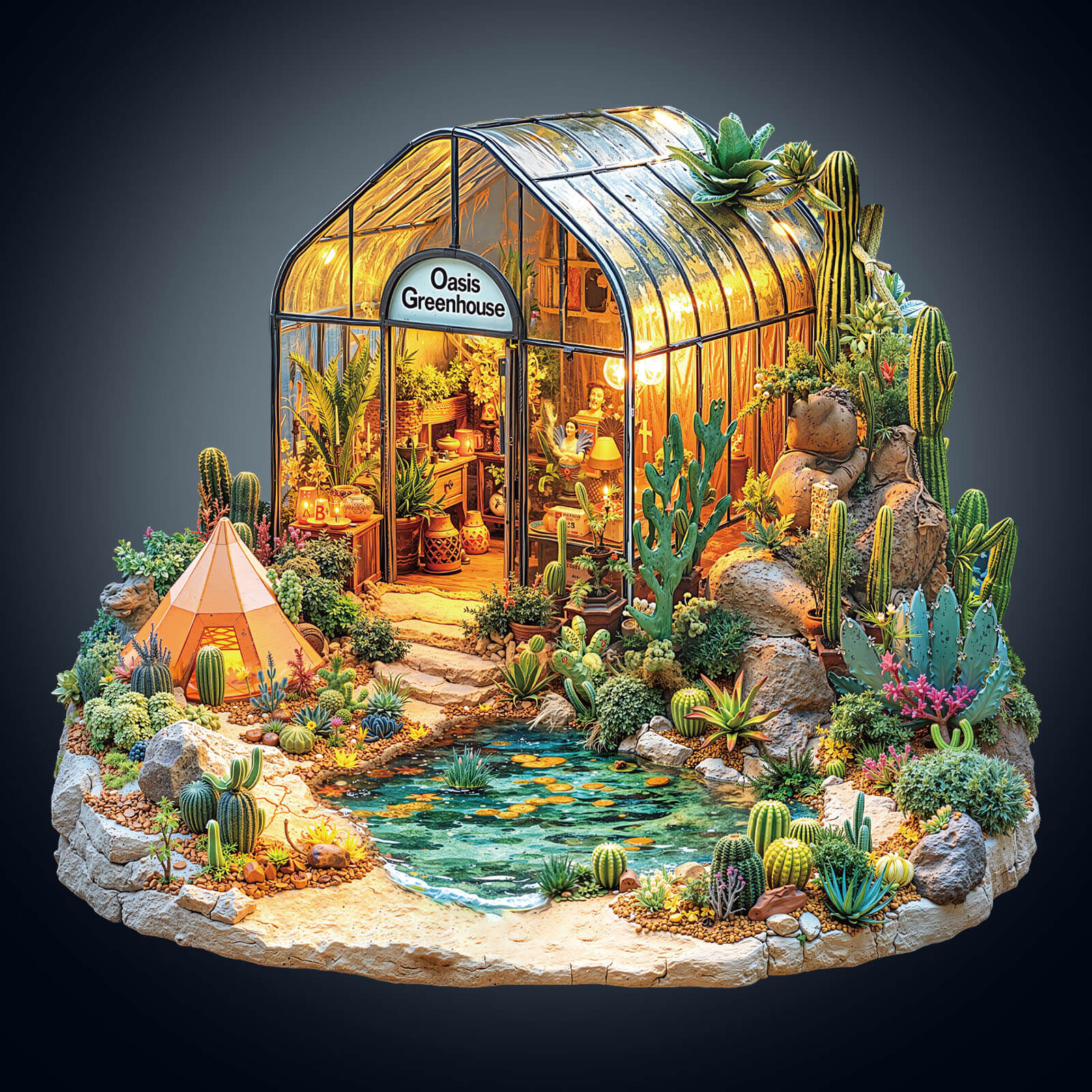 Oasis Greenhouse Wooden Jigsaw Puzzle