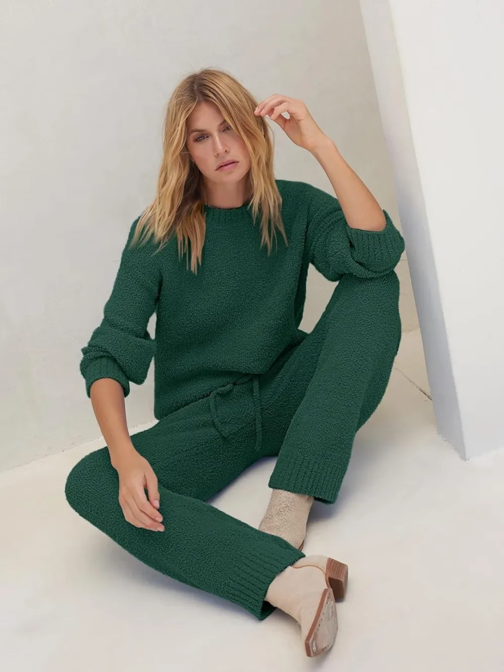 Womens Pajama Sets 2025 Fall Lounge Sweater Set