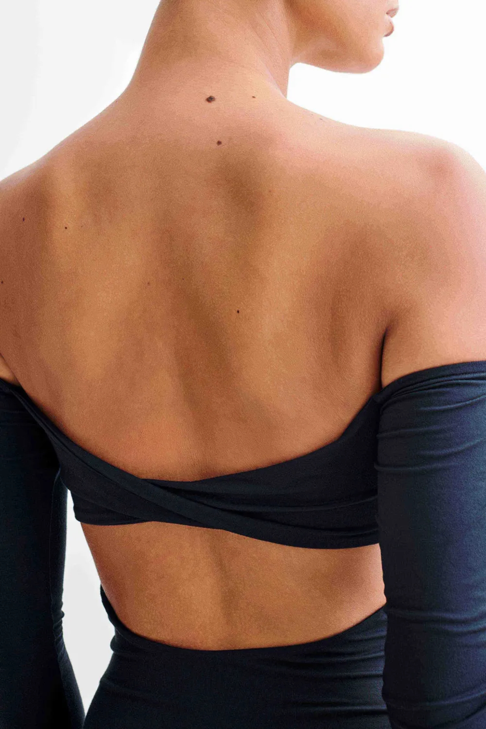 Off Shoulder Long Sleeve Bodysuit