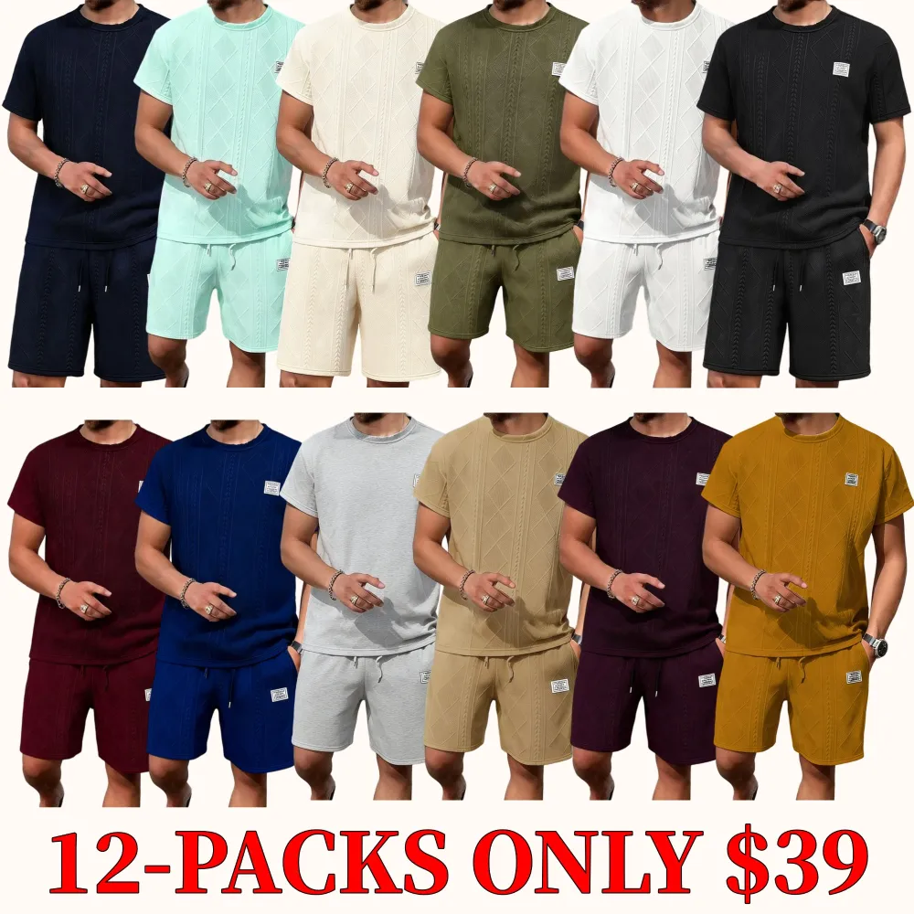 Men's summer casual sports two-piece set