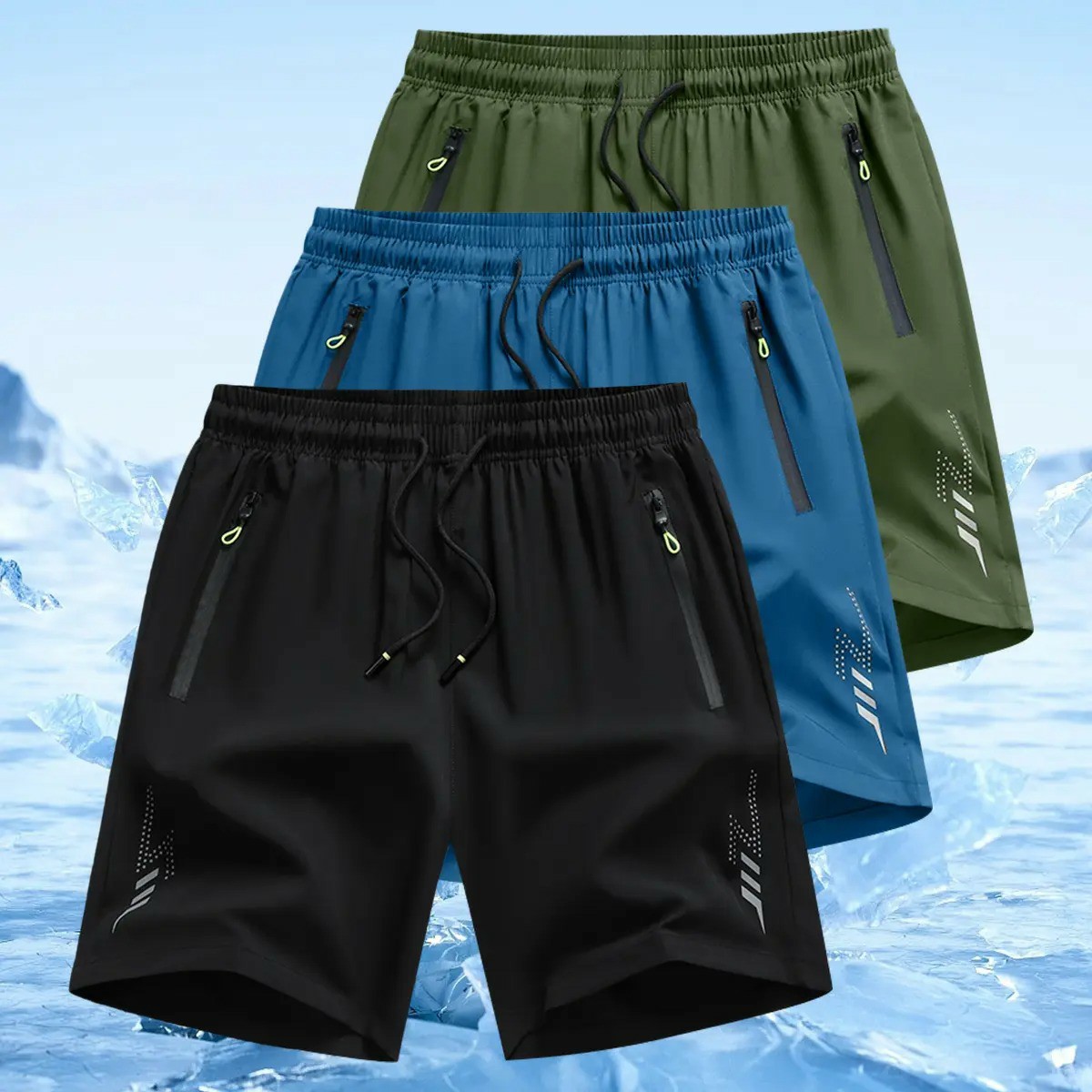 Men's Lightweight Athletic Shorts – Drawstring Waist Breathable Workout Shorts