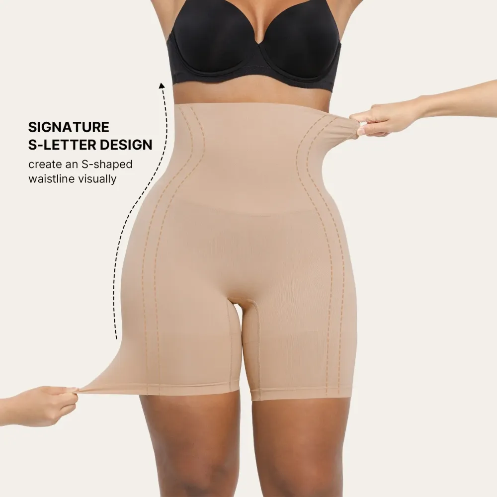 Shapellx Shapewear Sculpting Shorts for Women Seamless High Waisted Body Shaper Thigh Slimming Underwear