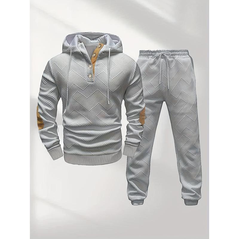 Men’s Knit Jacquard 2-Piece Tracksuit