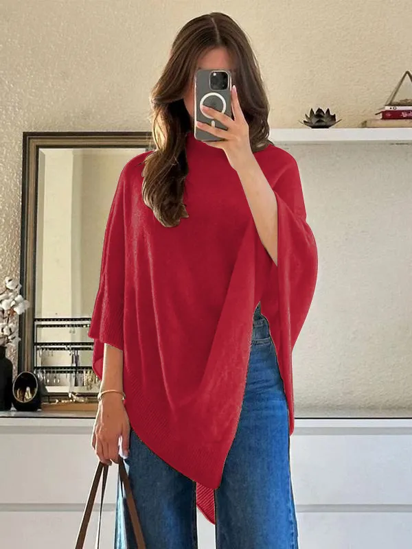 Women's Plain Loose Elegant Fashion Sweater Shawl