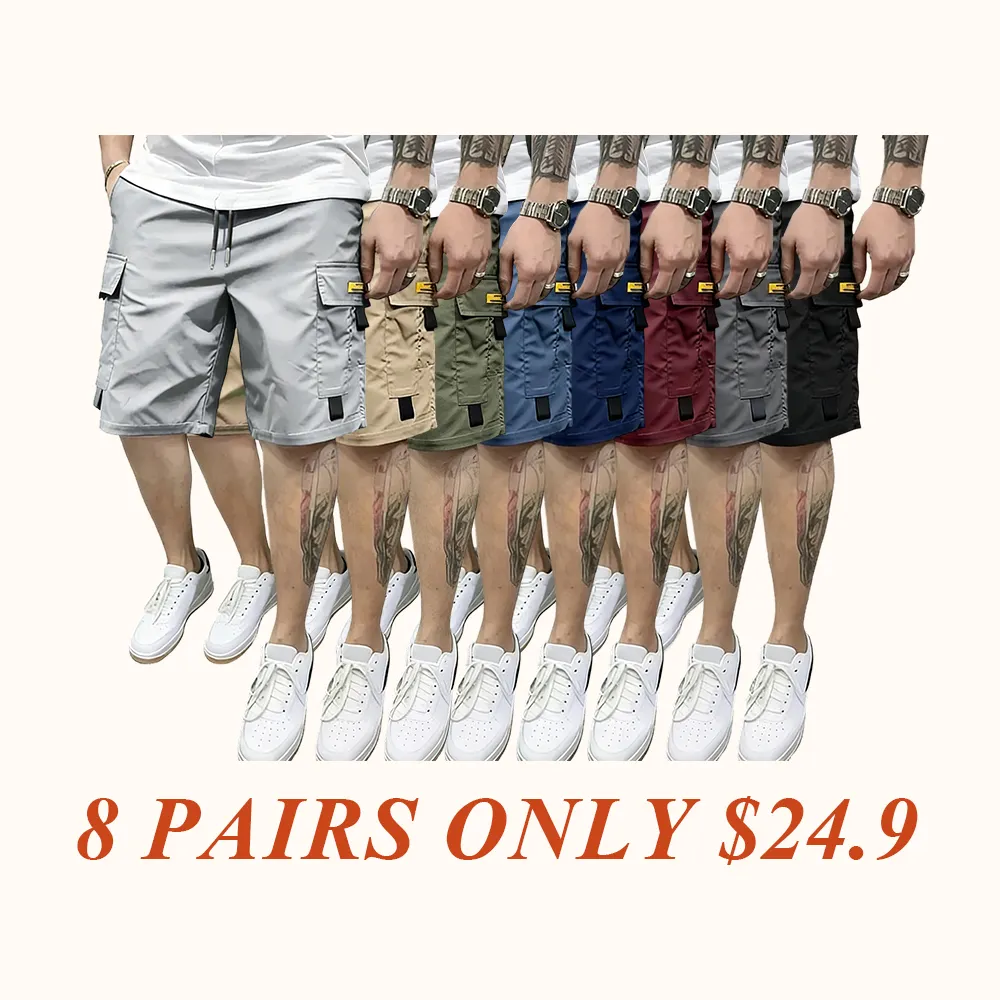 Men's Multi-Pocket Cargo Shorts Comfortable & Stylish - Perfect for Everyday Casual & Sports Wear