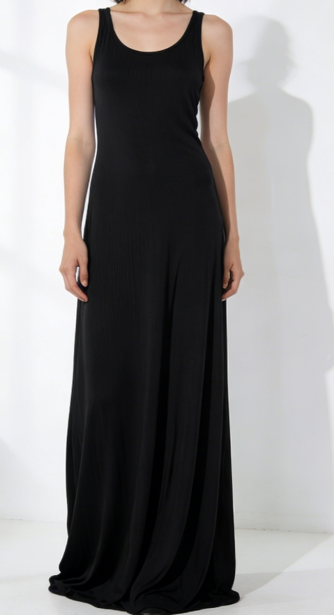 All-Day Wear Perfection: Soft Stretch Crepe Maxi Dress – Your Daily Go-To
