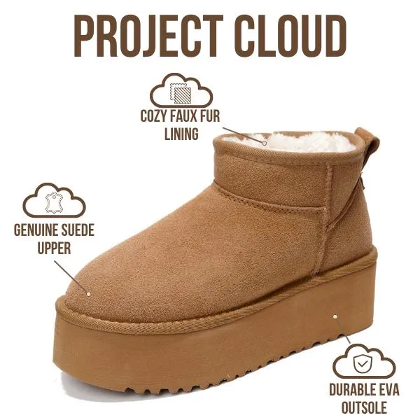 Women's Suede Ankle Boots – Water Resistant, Fur Lined, Lightweight, Non-Slip, Memory Foam Comfort