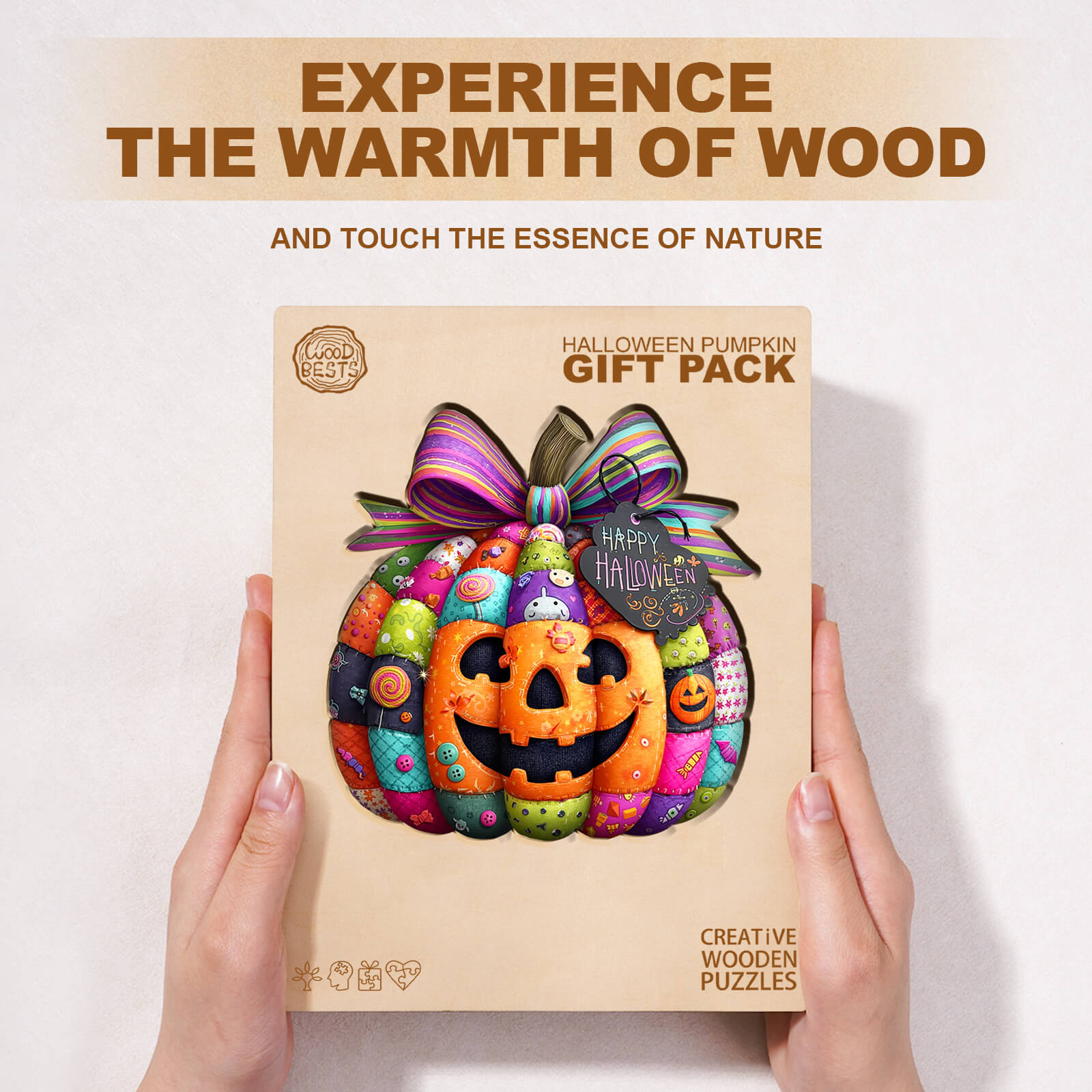 Halloween Pumpkin Gift Pack Wooden Jigsaw Puzzle