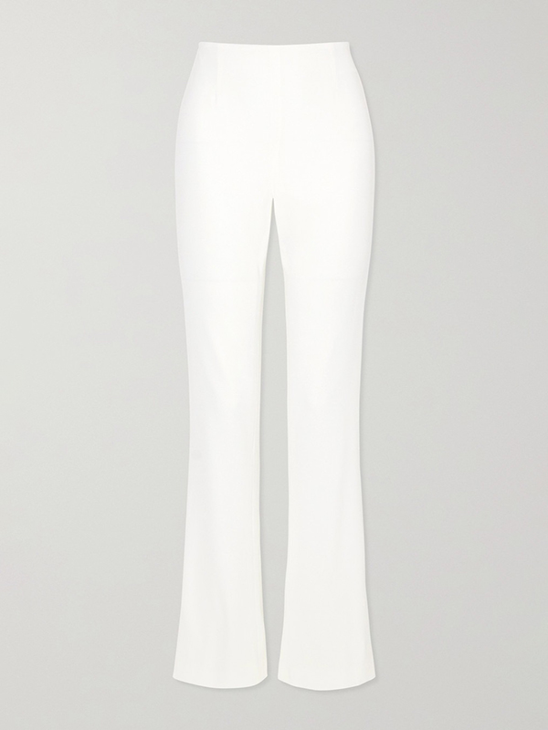 High-Low Wrap Falbala Solid Color V-Neck Shirts Tops&Pants Two Pieces Set