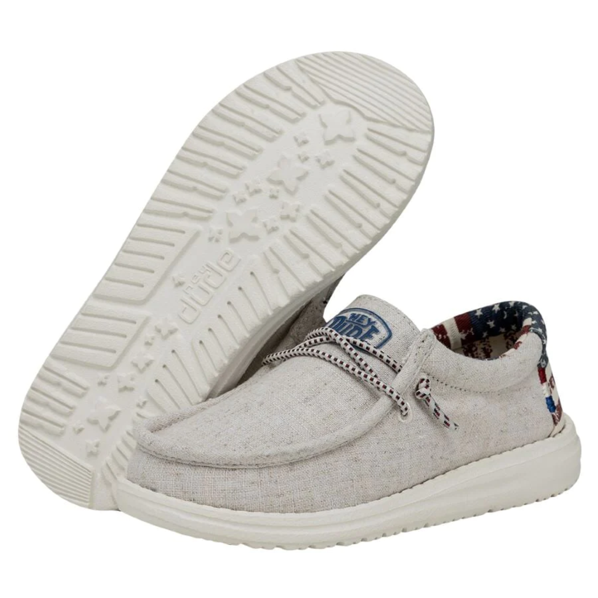 DUDE KIDS WALLY YOUTH OFF WHITE PATRIOTIC - 400401K1