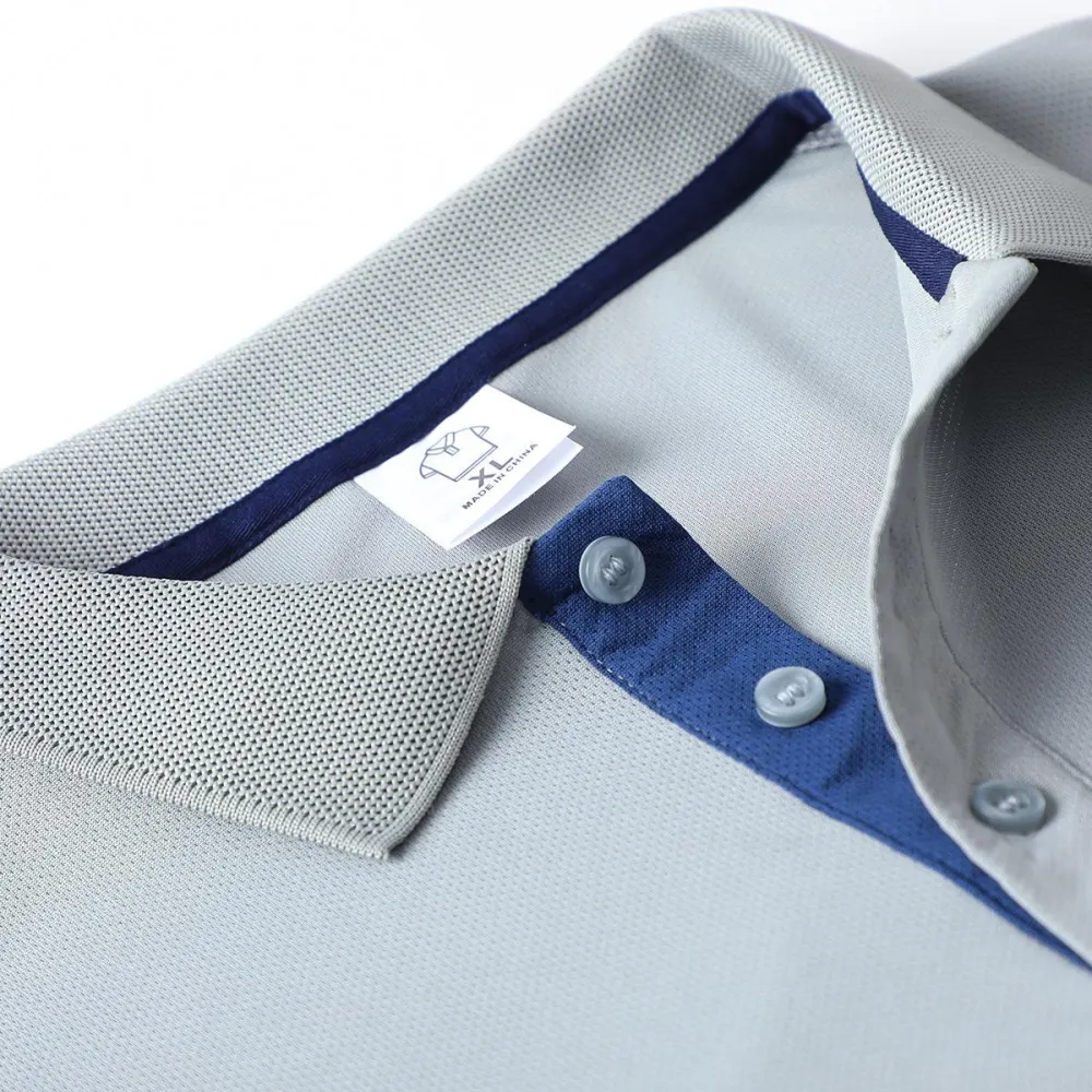 Men's Summer Short Sleeve Polo Shirts with Stylish Contrasting Striped Neckline for Casual Wear Masculine Top