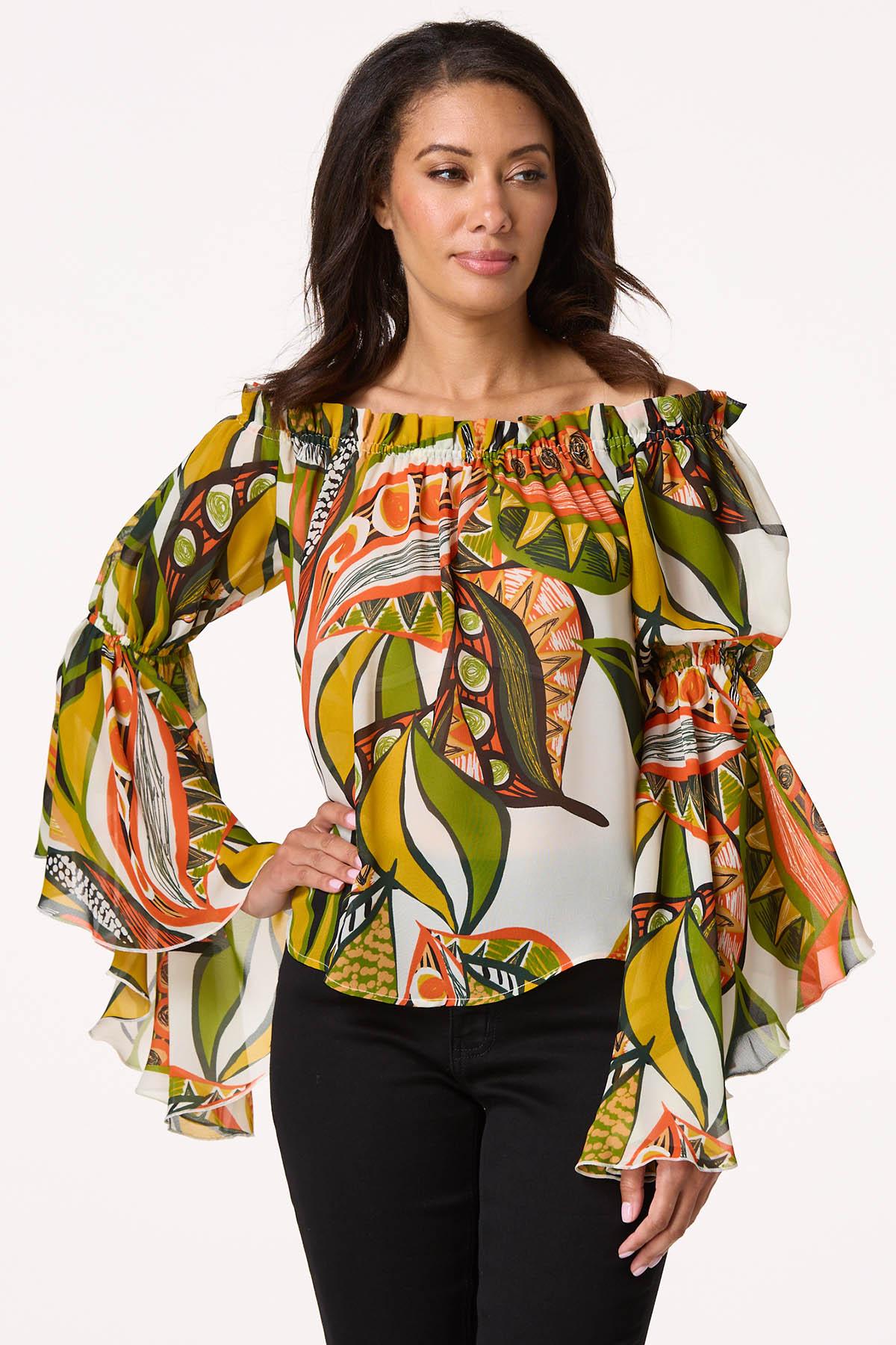 Tropical Off Shoulder Top