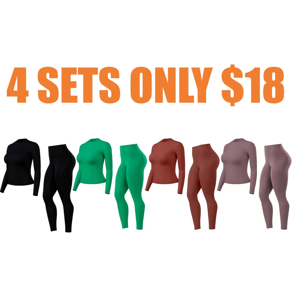 Women's High-Waisted 25‘’ Inseam Sporty Leggings Set