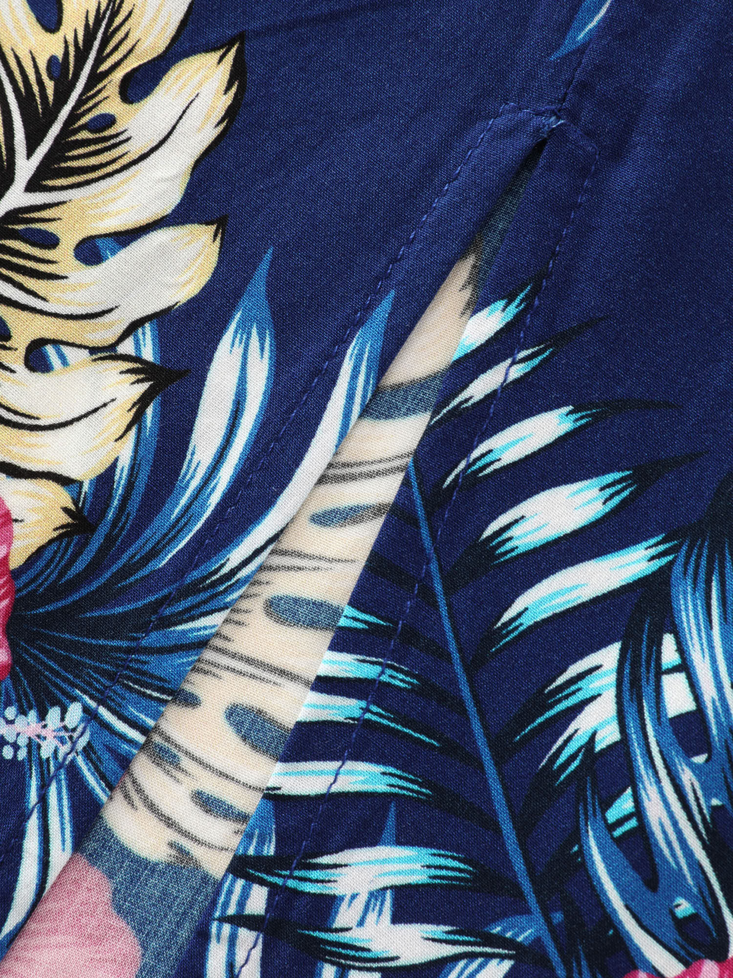 Large Floral Print Flowy Sleeve Maxi Dress