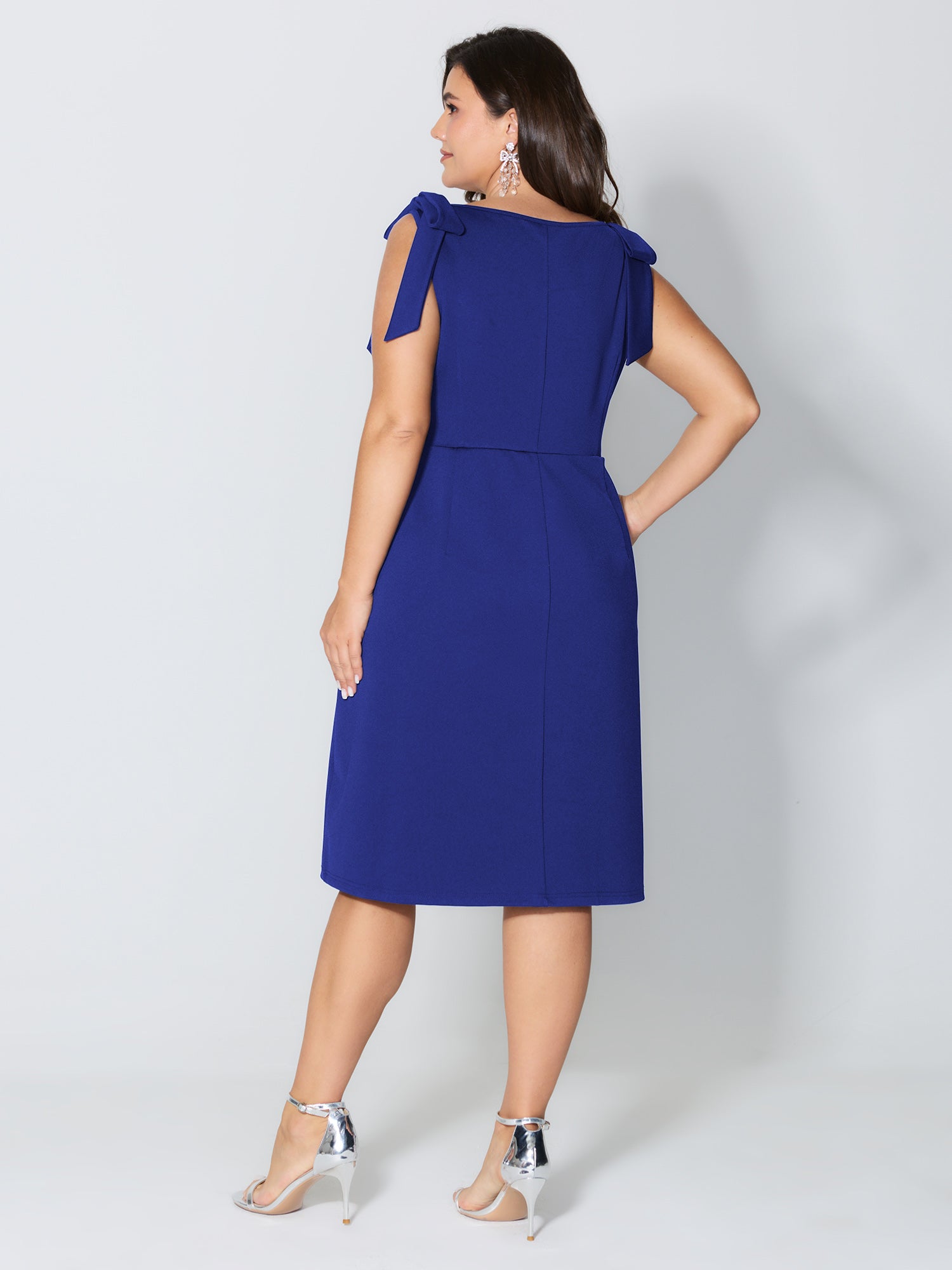 Shoulder Tie Sculpting Bodice Mini Dress