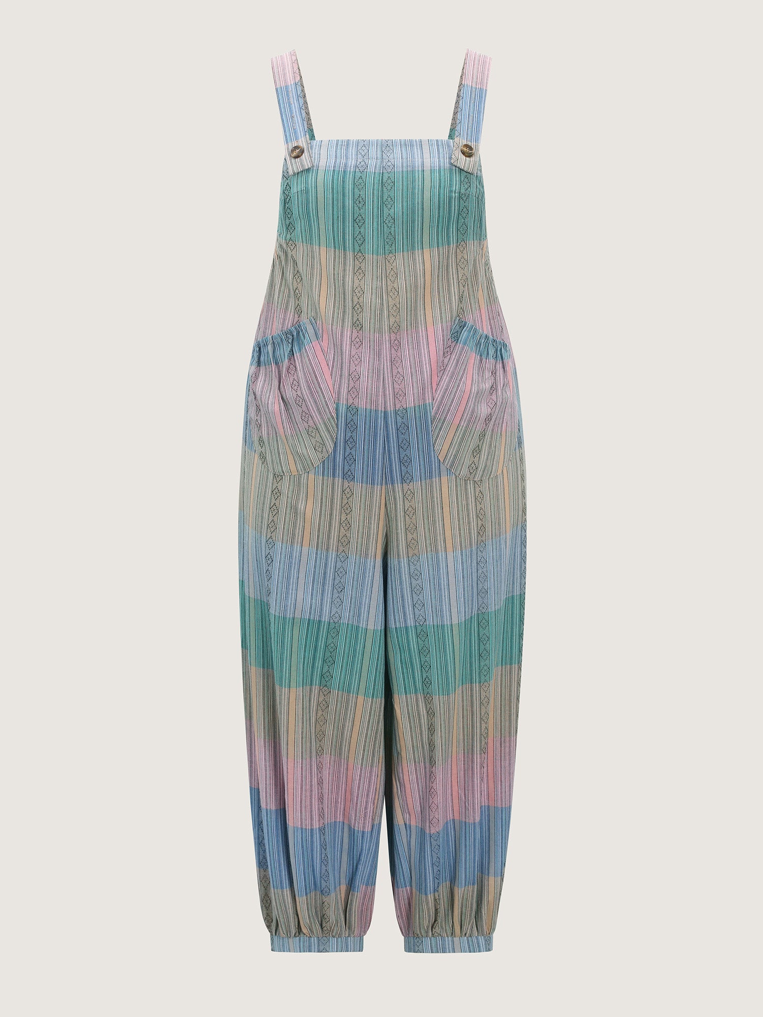 Adjustable Hem Colorblock Jumpsuit