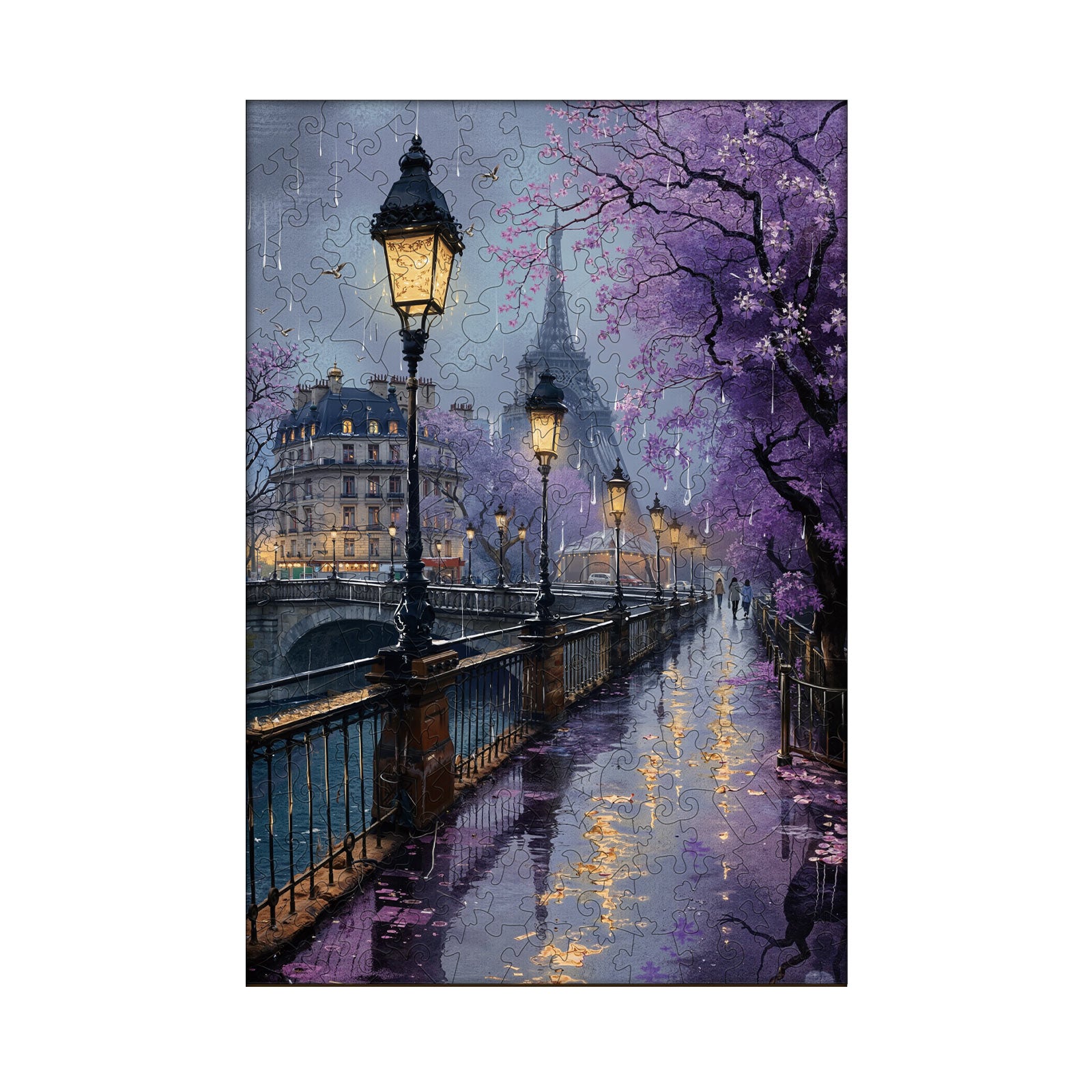 Paris In The Rain Wooden Jigsaw Puzzle