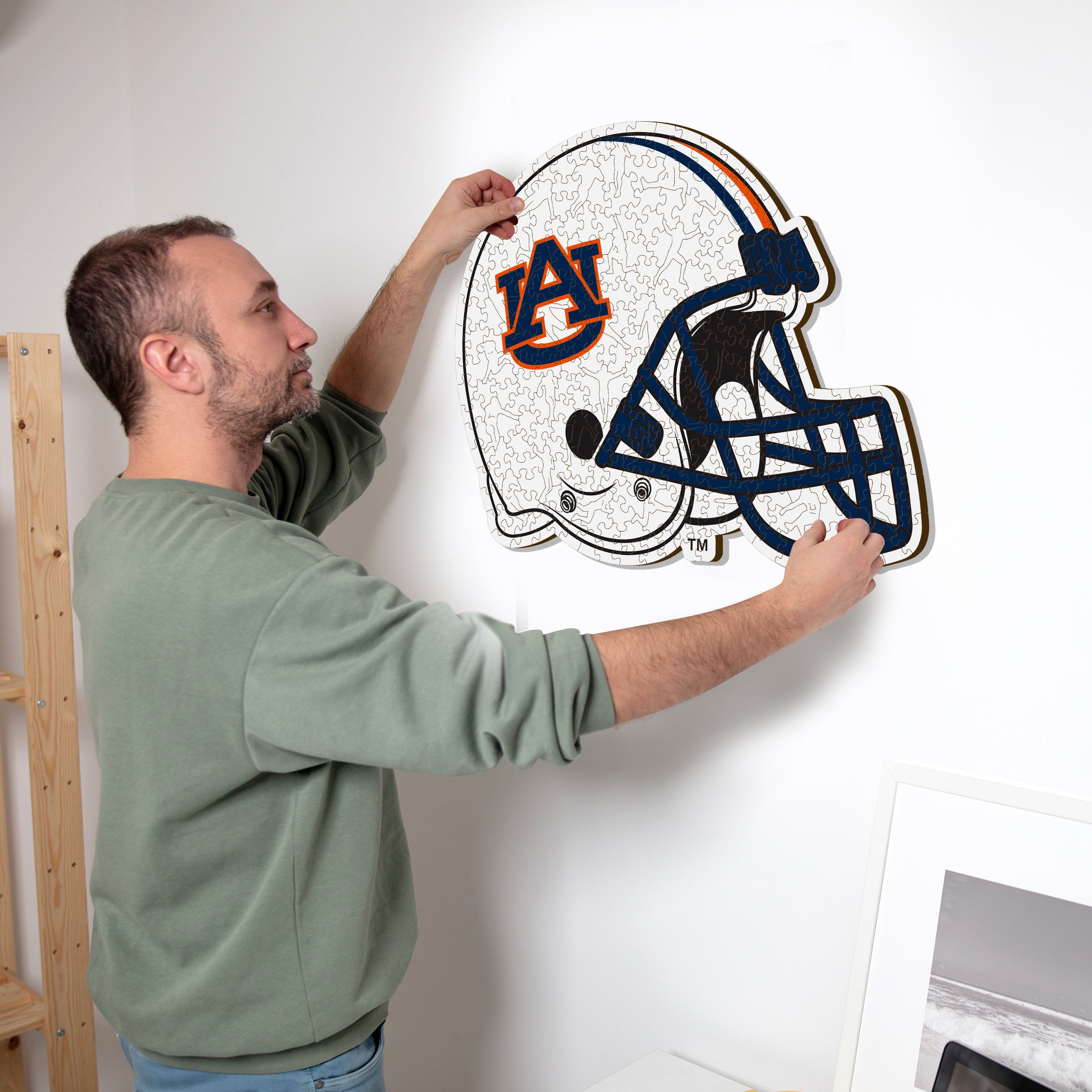Auburn University Helmet - Wooden Puzzle