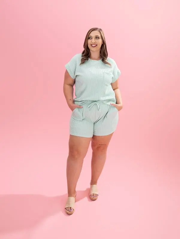 ​​Women's Short Sleeve Top & Shorts Set