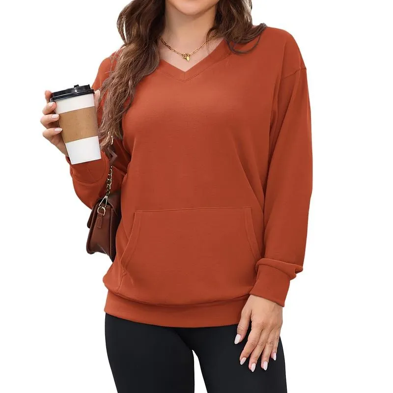 Women's Hoodless V-neck Sweatshirt