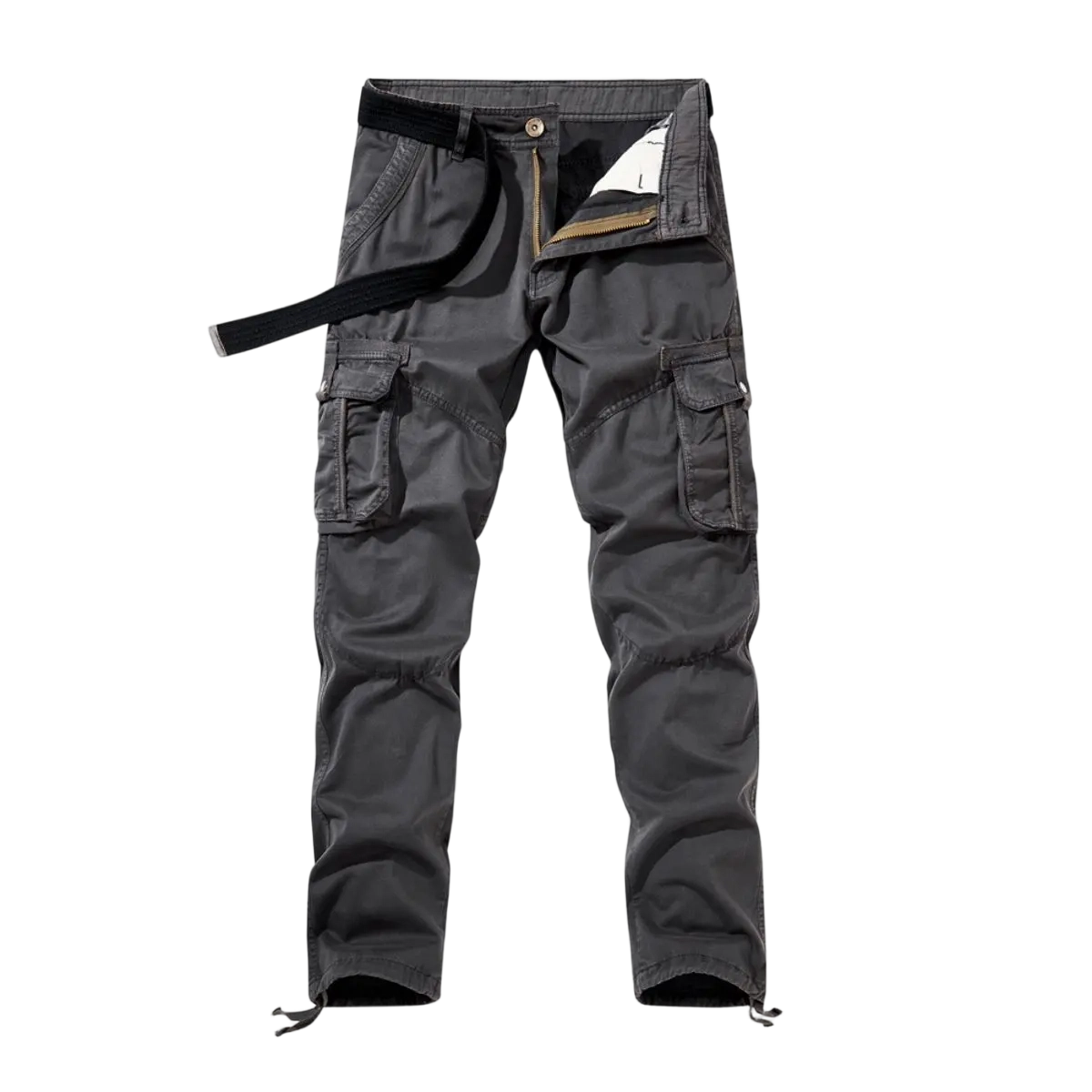 Workwear pants for spring and autumn, men's fashion trend pants, men's multi-pocket casual long pants