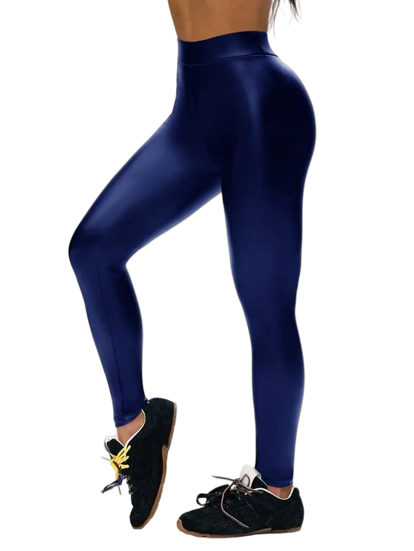 Women's Fleece Stretch Artificial Leather PU Leather Leggings