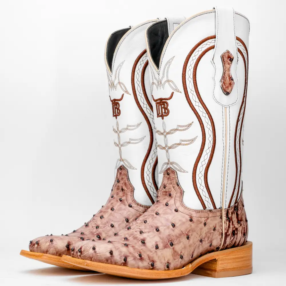 Orix Ostrich Leather Boots - Square Toe