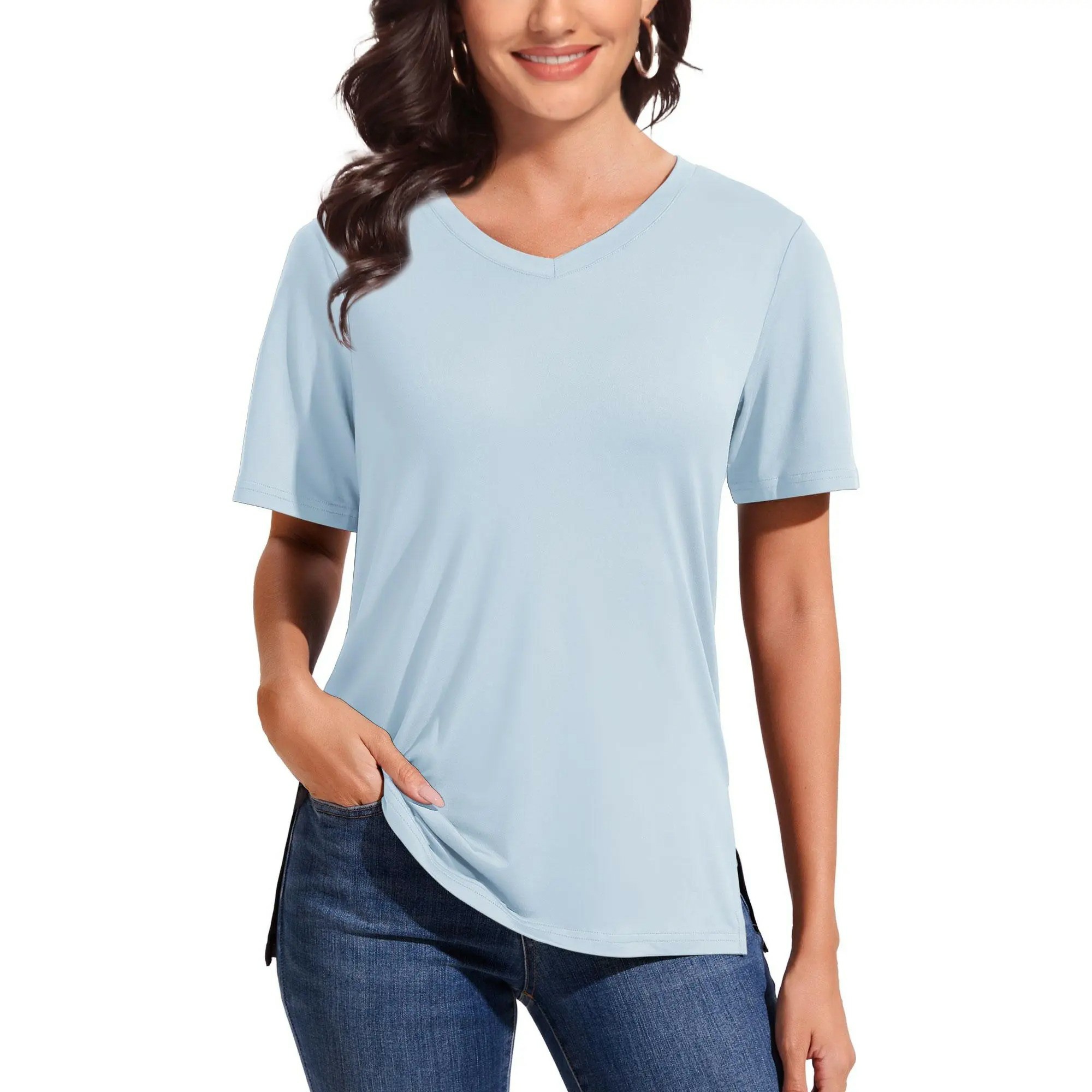 🔥Easter Sale!V-Neck Loose Fit Tee