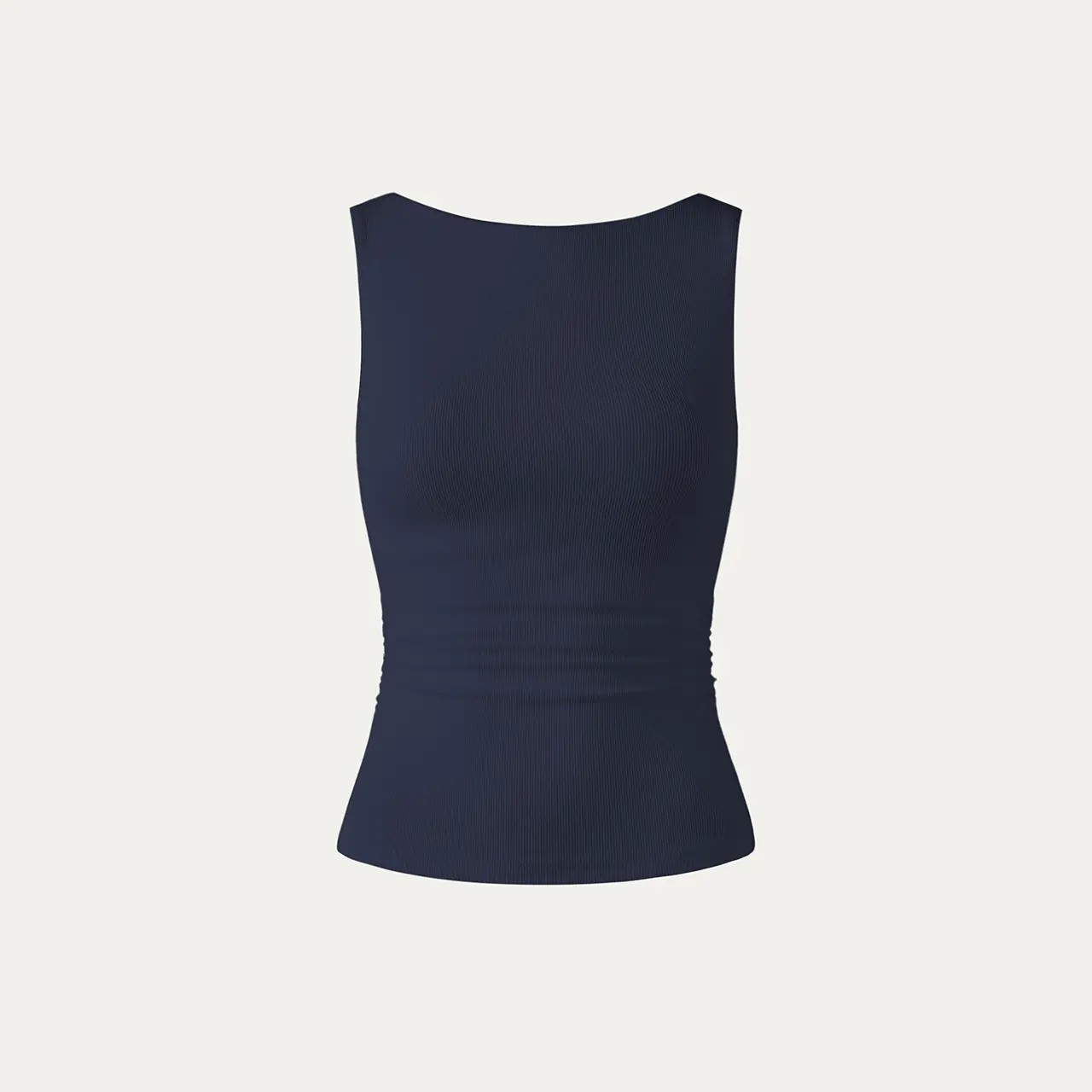 Women's Boatneck Open-Back Brami Tank Top – Built-In Bra, Spaghetti Strap