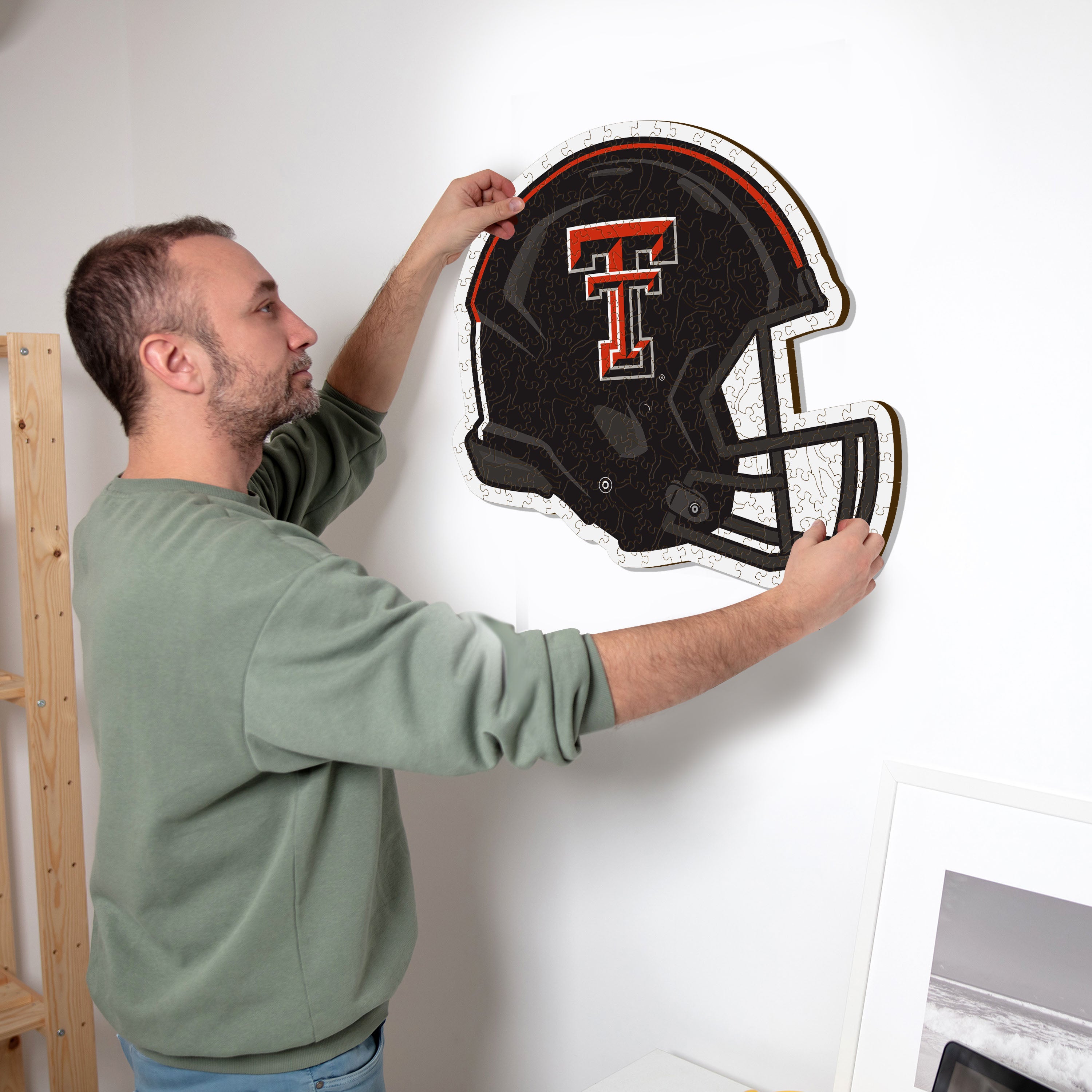 Texas Tech University Helmet - Wooden Puzzle