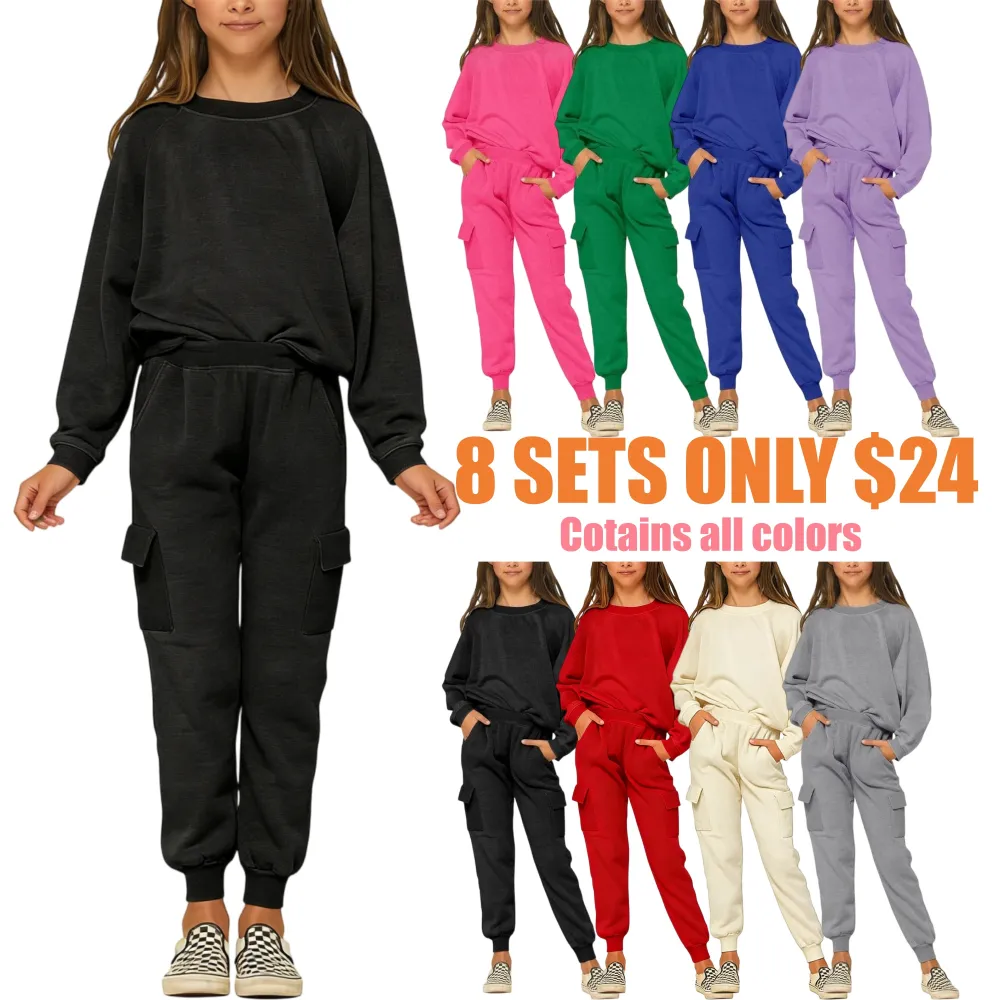 Kids Girls Sweatsuit Lounge sets