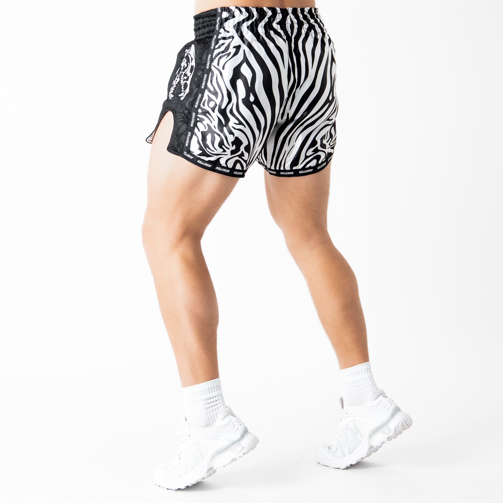 MUAY THAI FIGHT SHORTS - ZEBRA