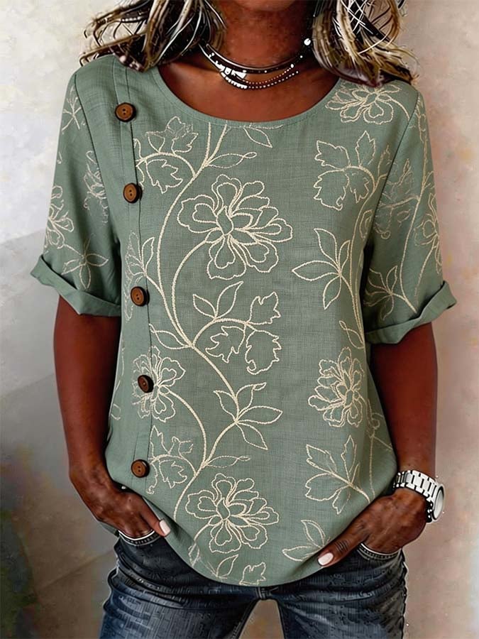 Women'S Casual Printed Top