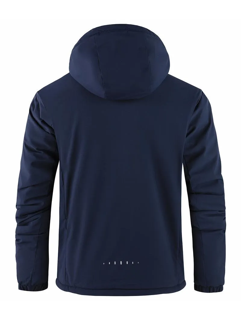 Men's Winter Ski Jacket Warm Fleece Lined Waterproof Windproof Hooded Insulated Outdoor Jacket