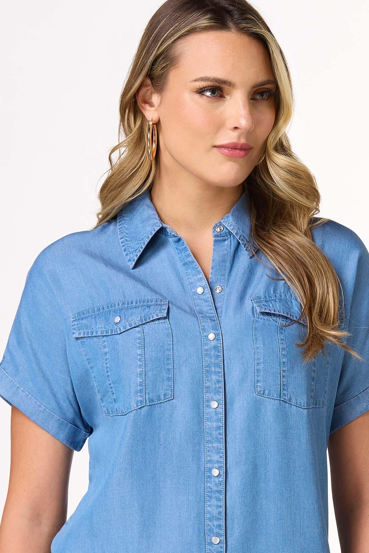 Chambray Snap Front Shirt