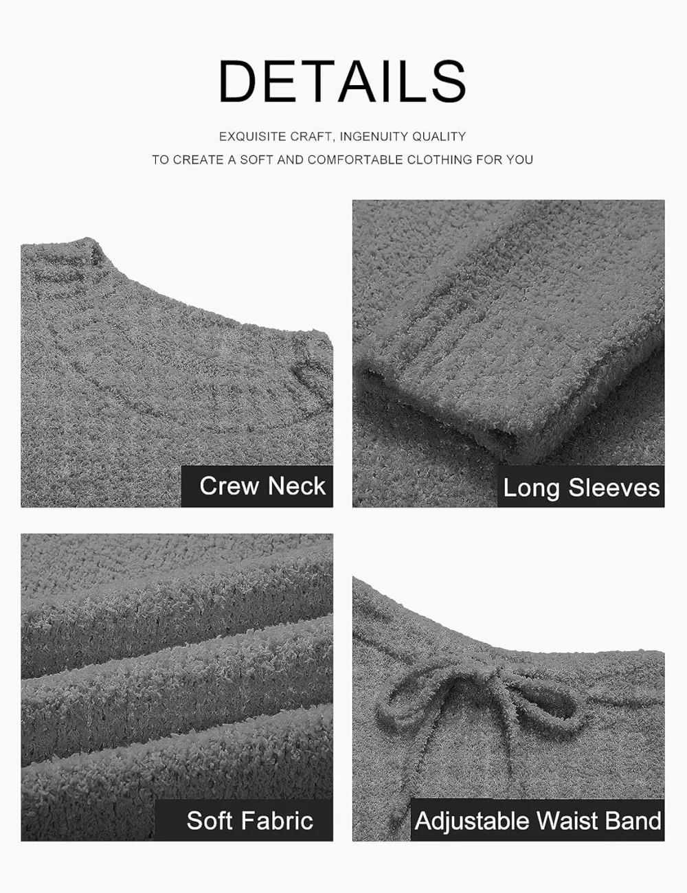 Womens Pajama Sets 2025 Fall Lounge Sweater Set