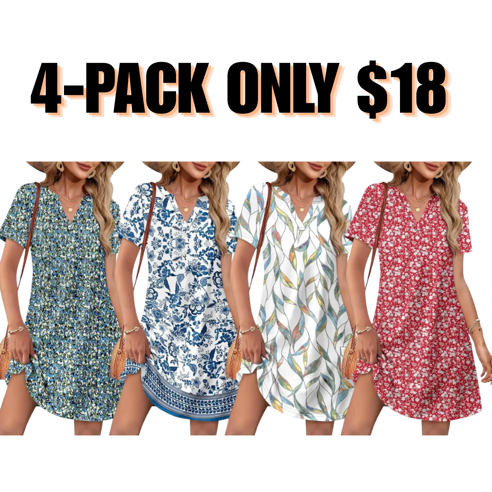 🔥 Summer Dress Dresses for Women 2026 Casual Summer V Neck With pockets